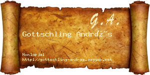 Gottschling András névjegykártya